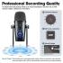 JMARY MC-PW10 Professional 4 Sound Modes USB Desktop Condenser Microphone - Black